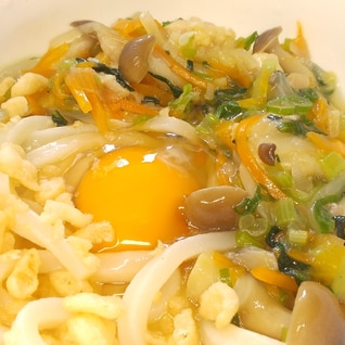 生姜の香りを味わうあんかけうどん